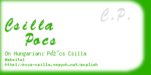 csilla pocs business card